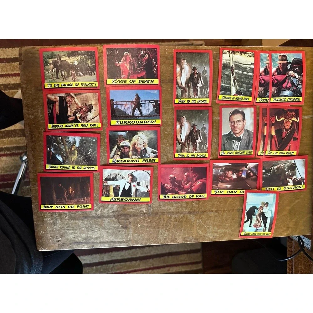 Vintage‎ Indiana Jones Trading Cards Lot – Temple of Doom – Movie Scene Cards 30